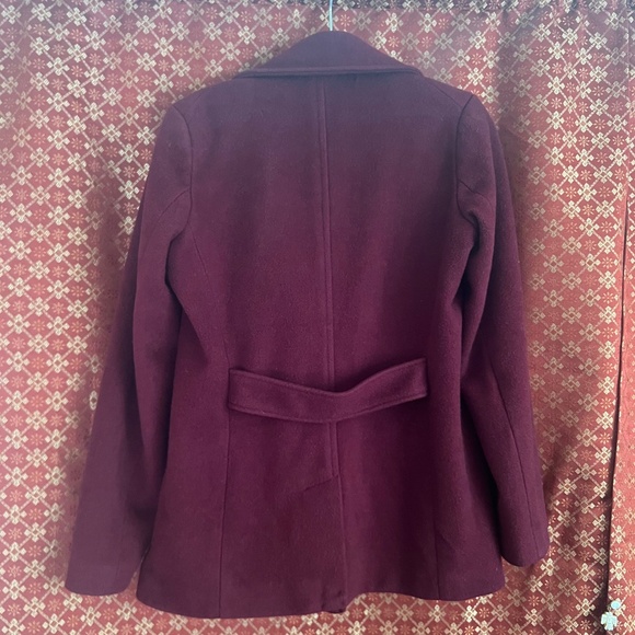 Old Navy Burgundy Peacoat - Picture 4 of 4